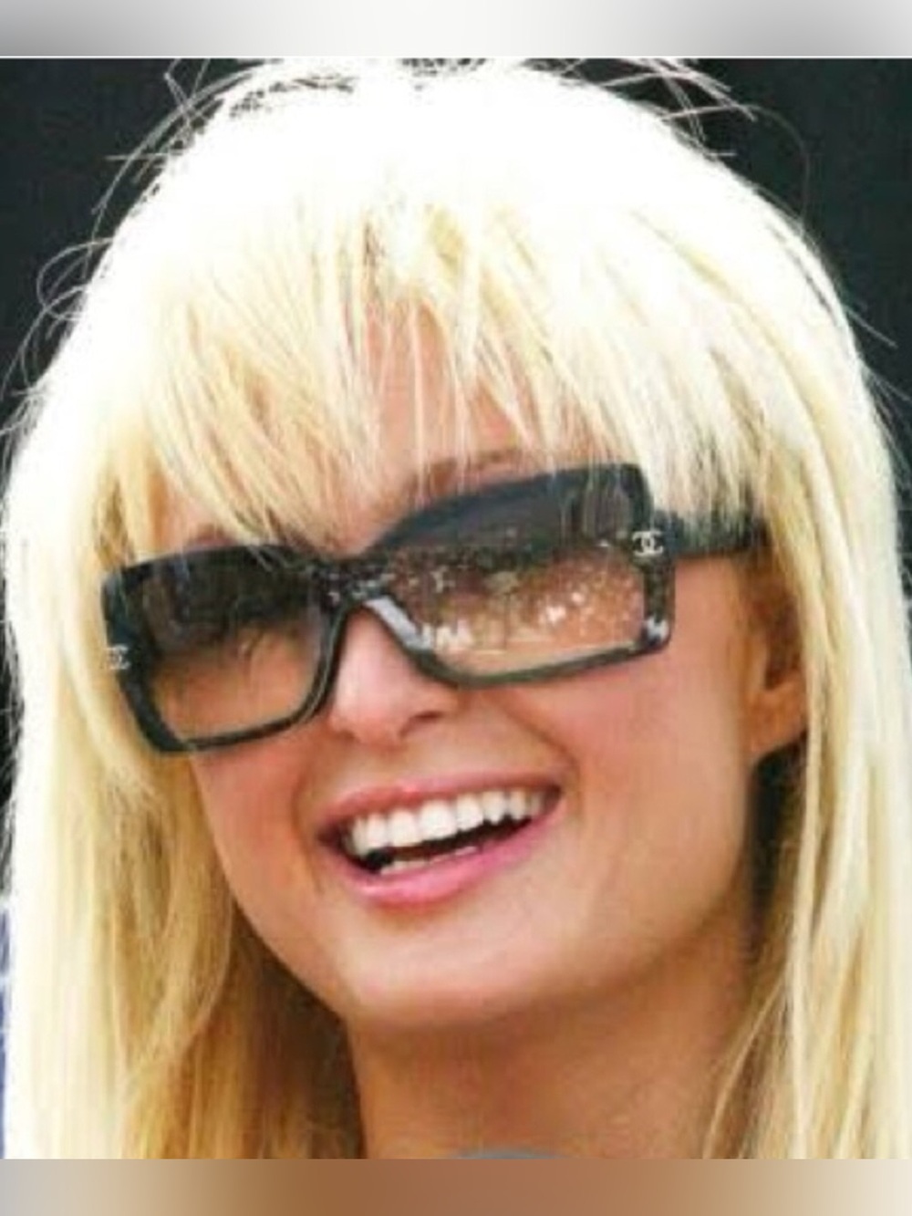 CHANEL Glossy Black Sunglasses
